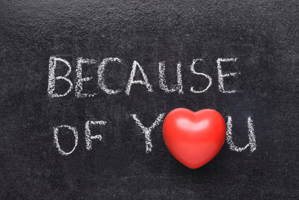 The because of you leadership feedback framework